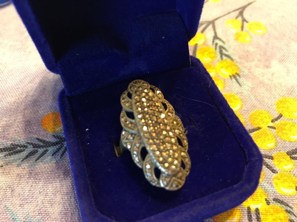 Marcasiet ring, Ophalen of Verzenden, Zilver, Ring