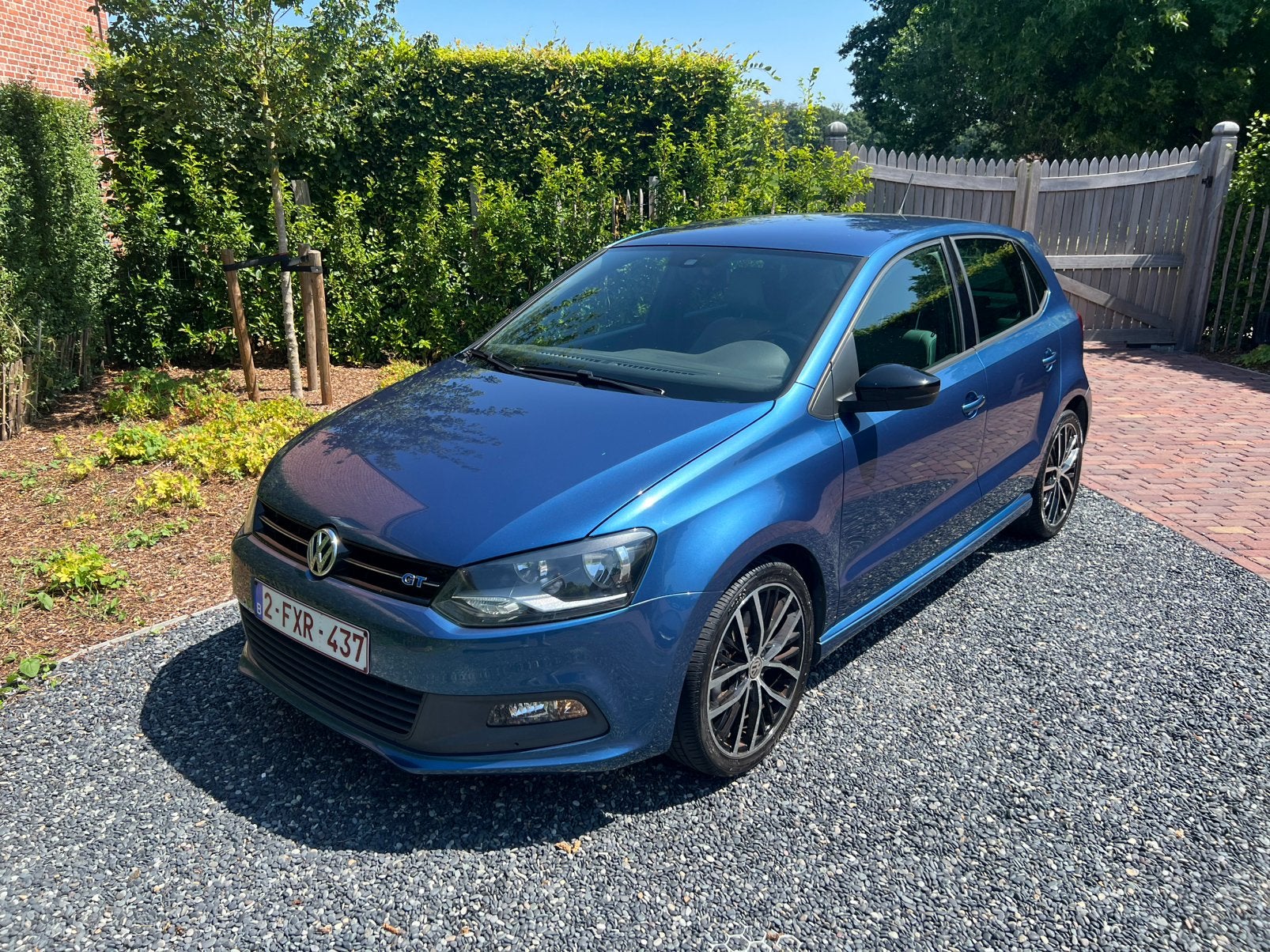 VW Polo GT 1.4 benzine automaat, Blauw, Leder en Stof, Berline, Dealer onderhouden
