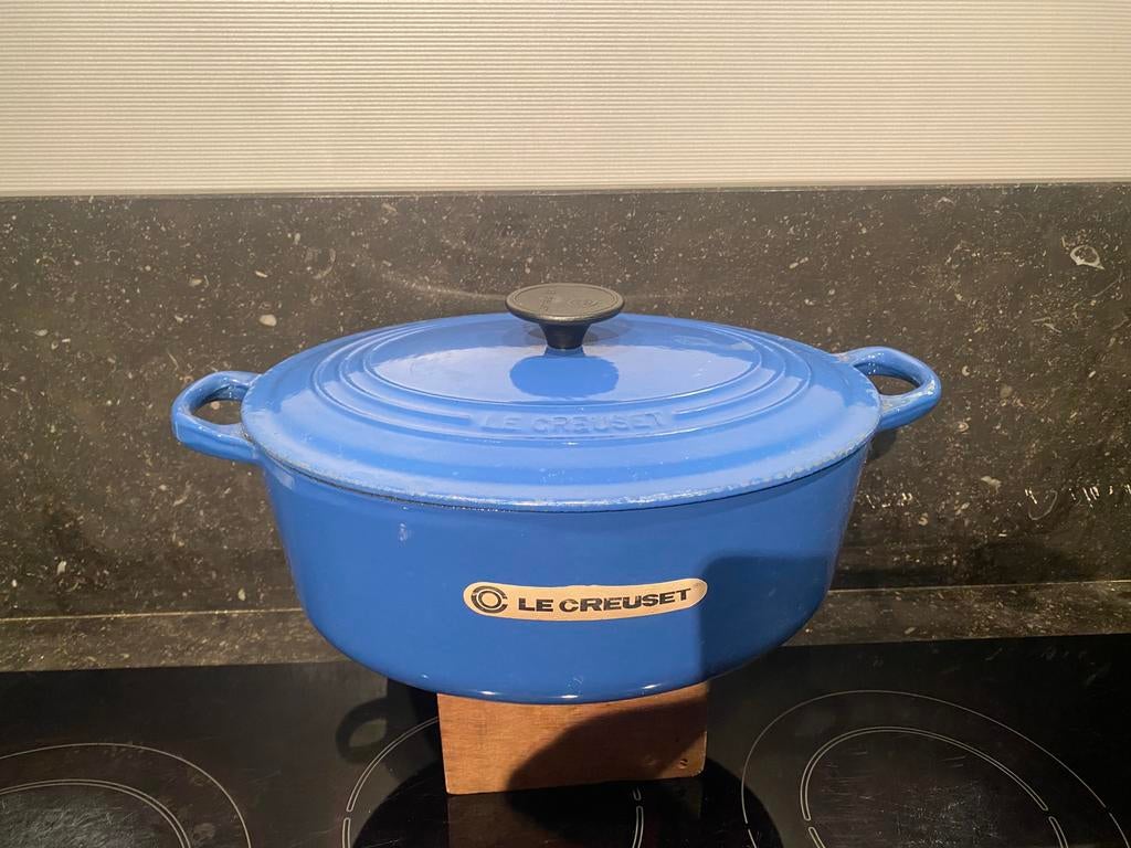 LE CREUSET 29 ovaal braadpan/ketel geëmailleerd gietijzer, Ophalen of Verzenden, Gebruikt, Gietijzer