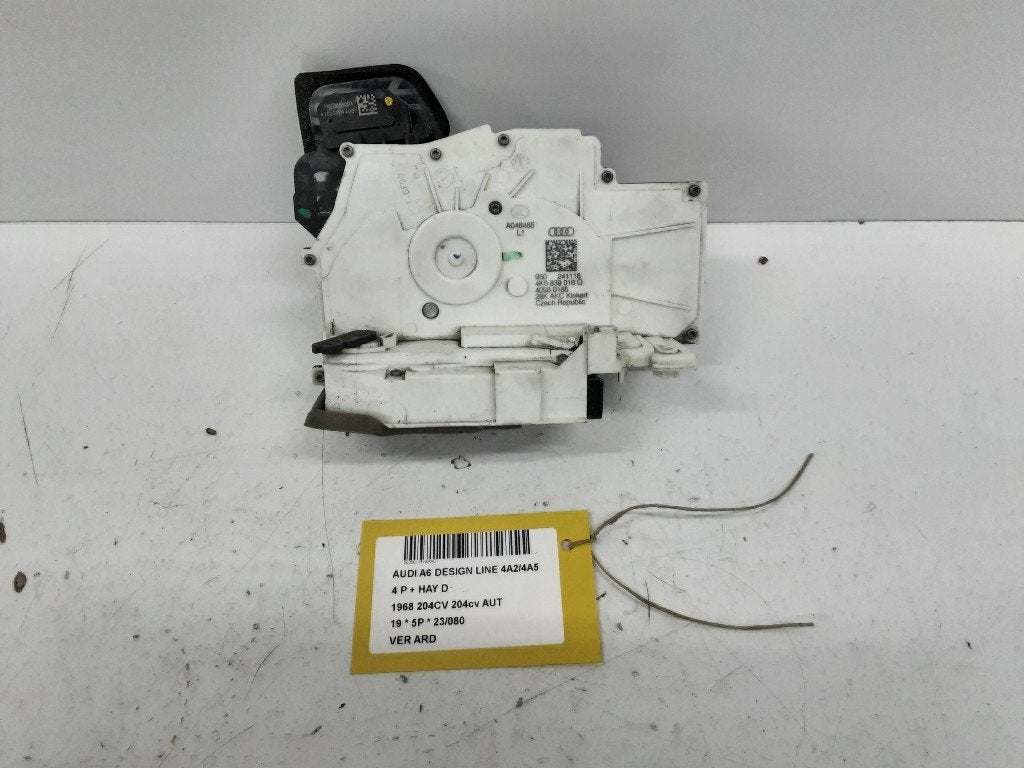 SERRURE DE PORTE ARRIÈRE DROITE A6 Avant (C8) (4K0839016Q), Auto-Union-Straße  1,
85057  Ingolstadt, DE, Info@audi.de, Audi, Utilisé