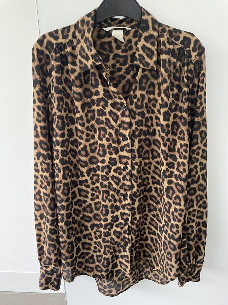 Luipaard bloesje maat 34, in perfecte staat!, Kleding | Dames, H&M, Bruin, Ophalen of Verzenden, Zo goed als nieuw