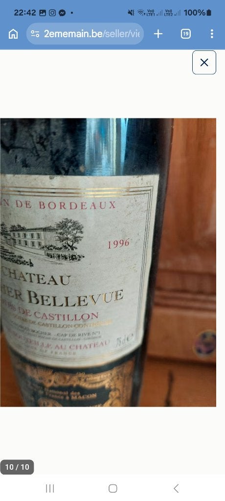 2 Bouteille GRAND vin DE BORDEAUX 1989, Enlèvement