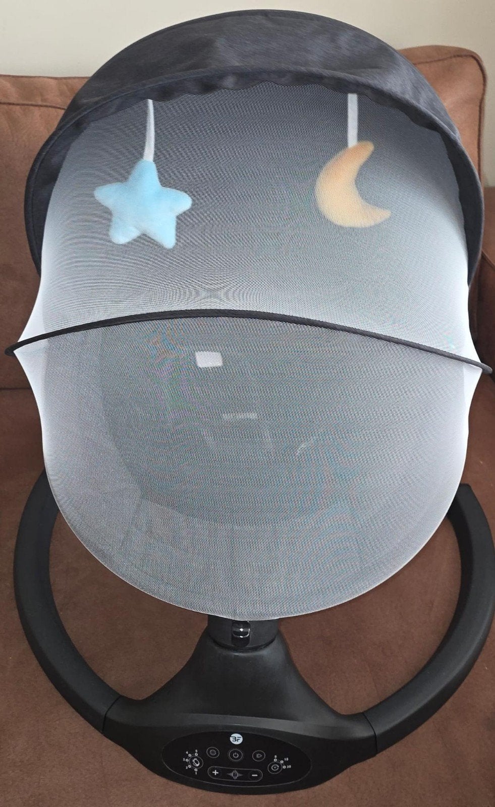 Balançoire/transat électrique de luxe pour bébé avec moustiq, Enfants & Bébés, Autres marques, Comme neuf, Enlèvement, Avec ceinture(s)