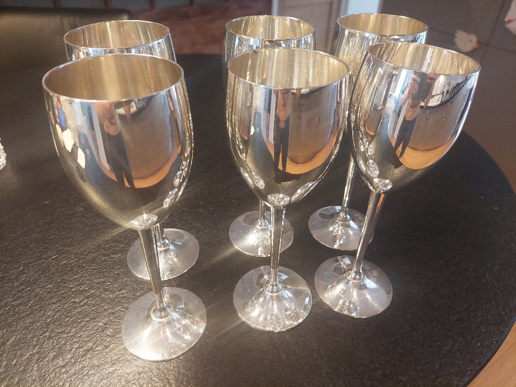 Set de 6 verres argentés, Enlèvement, Utilisé, Autres types