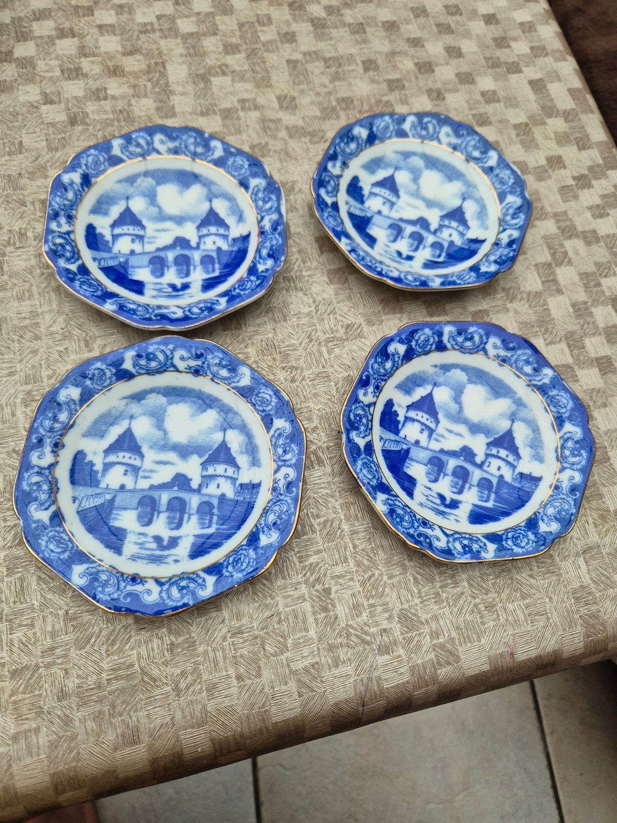 Antieke Franse porceleinen decoratieve schaaltjes, Ophalen of Verzenden