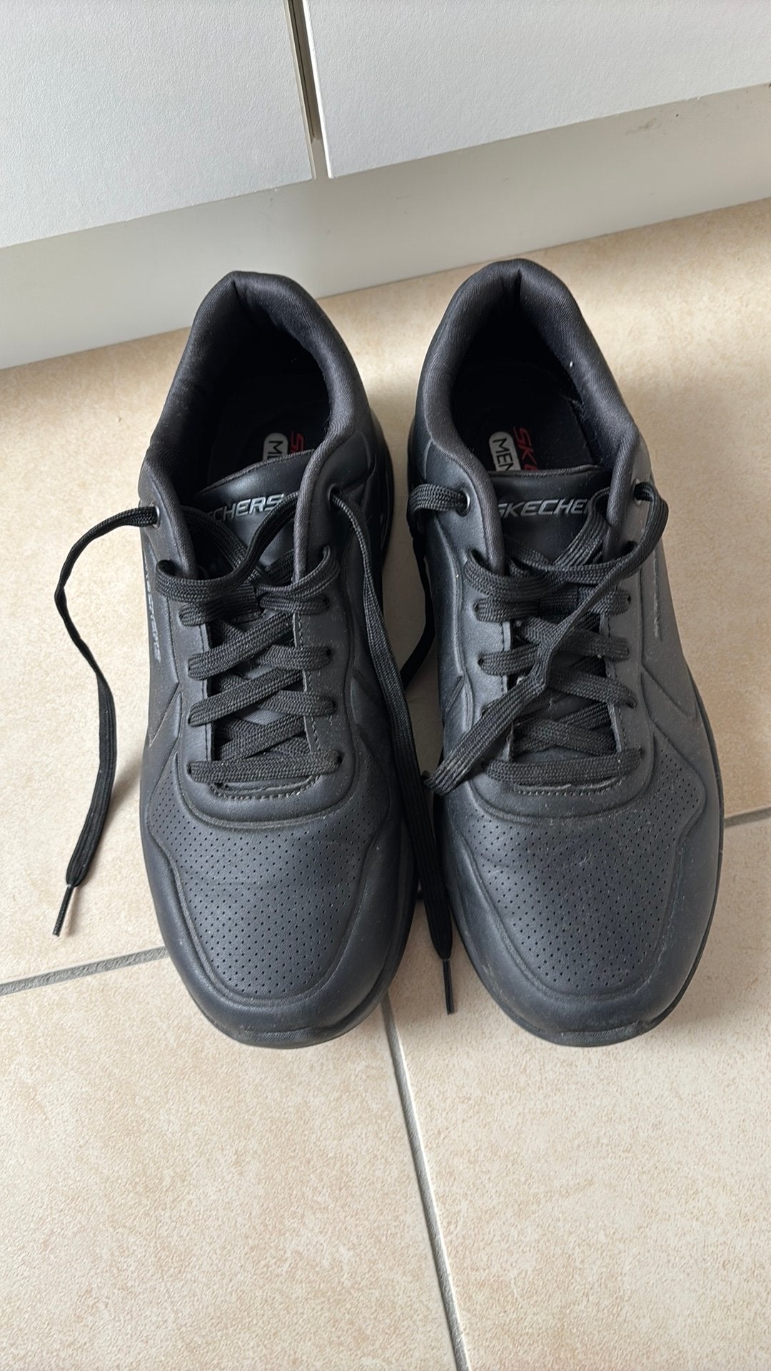Skechers heren, Kleding | Heren, Schoenen, Zwart, Ophalen of Verzenden, Zo goed als nieuw, Veterschoenen