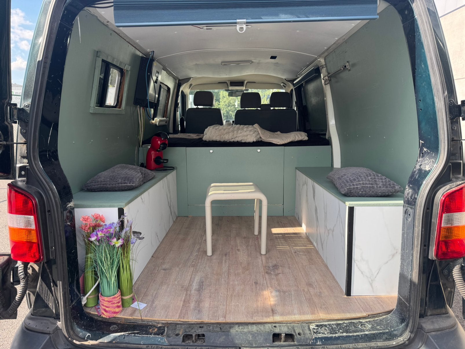 Vw T5 omgebouwd naar camper, Autos, Autres modèles, 3 places, 2500 kg, Autre carrosserie