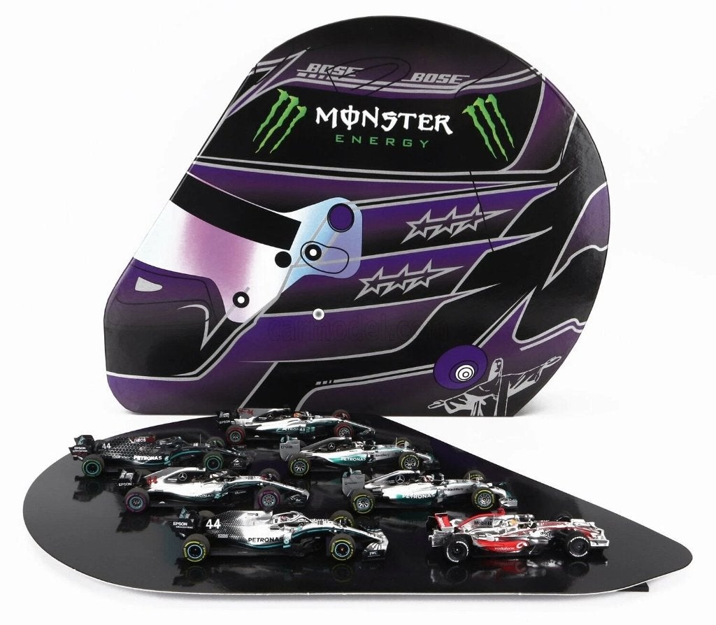 Lewis Hamilton, 7 fois champion du monde set 1:43 Minichamps, Enlèvement ou Envoi, Neuf, Voiture, MiniChamps