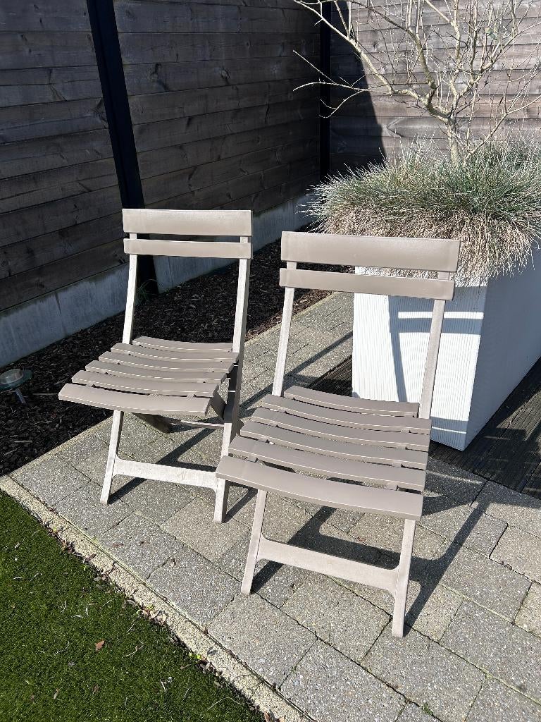 Grosfillex klapstoelen tuin – set van 2 – inklapbaar, Ophalen, Kunststof, Inklapbaar, Grosfillex