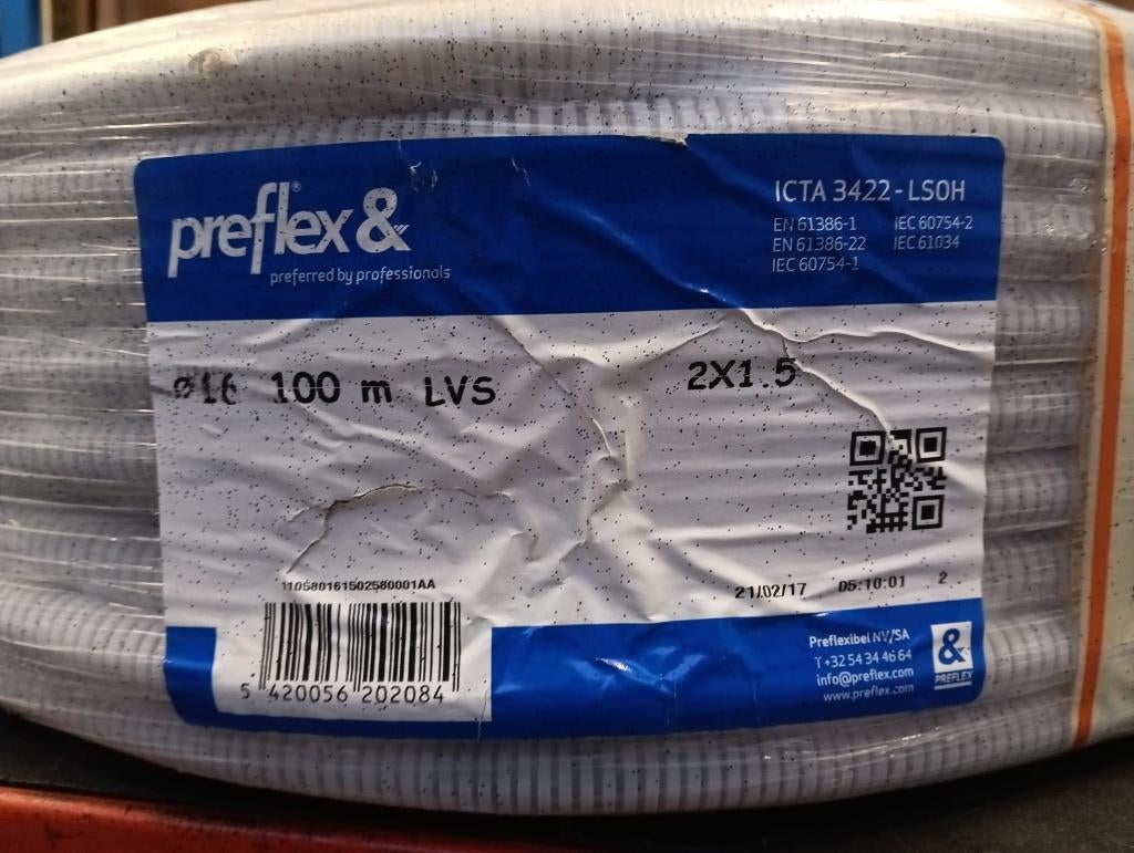 Preflex luidsprekerkabel 2x1.5 100m, Enlèvement, Neuf, Câble ou Fil électrique
