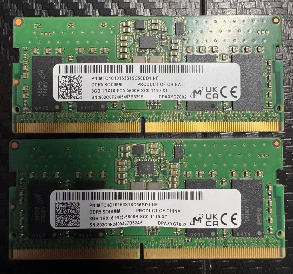 2x 8 GB DDR5 NATRIUM (16 GB), Ophalen of Verzenden, Zo goed als nieuw, DDR5