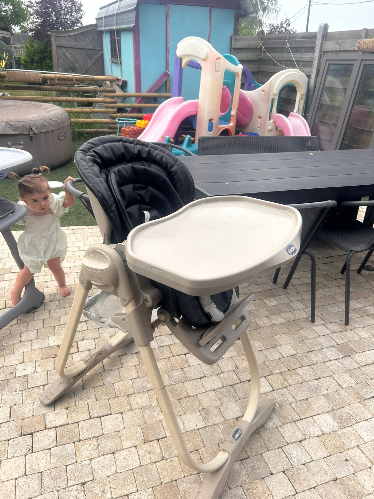 2 chicco eetstoelen, Ophalen, Gebruikt