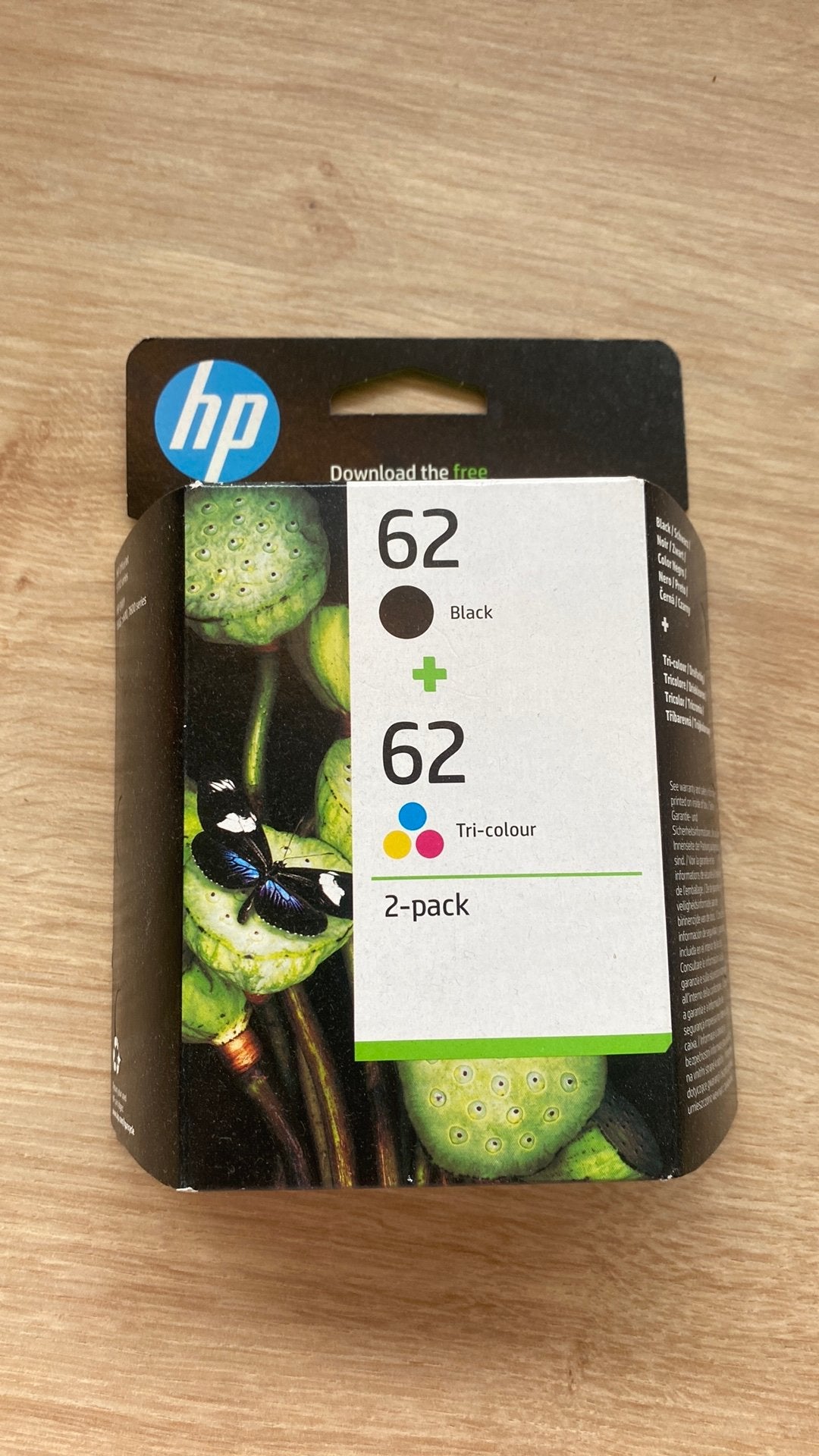 Inktcartridge hp 62 zw + kleur, Ophalen, Nieuw, Cartridge