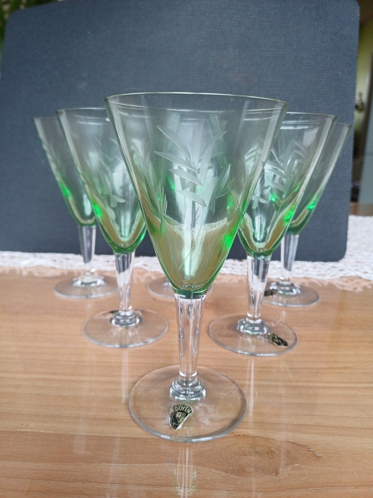 verres en cristal anciens - DOYEN BELGIUM, Antiquités & Art, Enlèvement ou Envoi