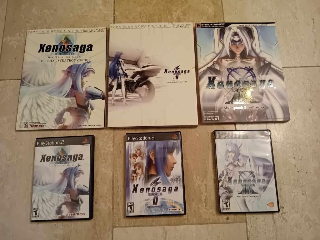 Xenosaga lot voor ps2 all 3 games + all guides, Games en Spelcomputers, Games | Sony PlayStation 2, Ophalen, 1 speler, Zo goed als nieuw