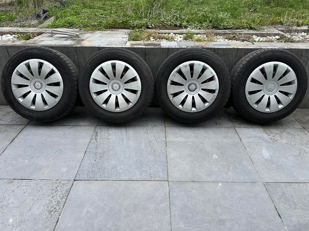 JANTES & PNEUS - M & S - 195 / 65 / R 15 91 T - MERCEDES, Auto-onderdelen, Banden en Velgen, Ophalen, 15 inch, Banden en Velgen