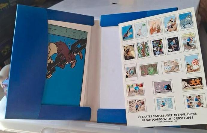 Collection Tintin 12 cartes postales avec 6 enveloppes, Enlèvement ou Envoi