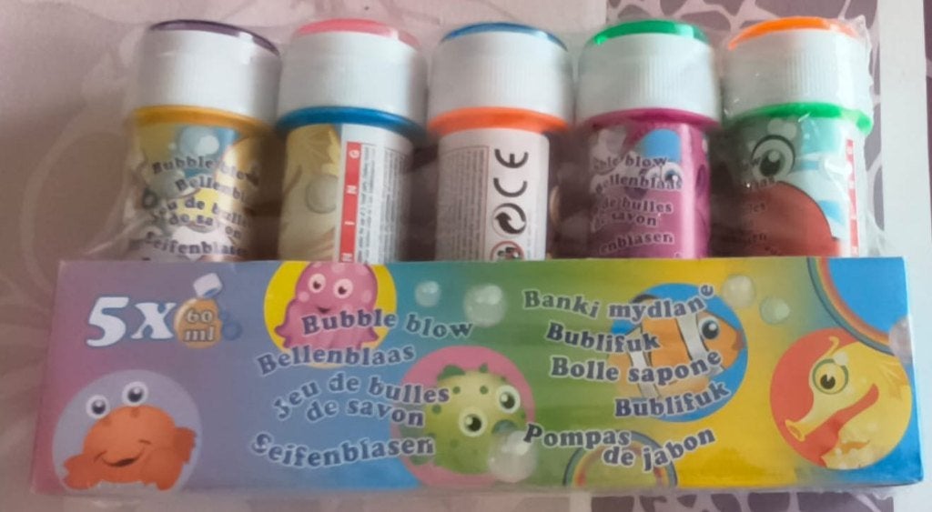 Setje van 5 flesjes bellenblaas, Ophalen of Verzenden, Nieuw, Jongen of Meisje