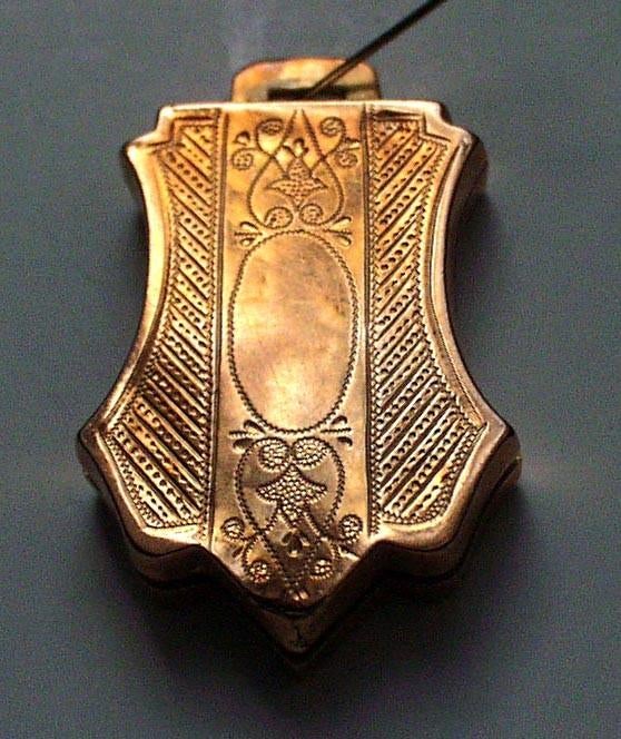 Pendentif photo en or 18 carats., Bijoux, Sacs & Beauté, Bijoux anciens, Enlèvement ou Envoi, Or, Pendentif