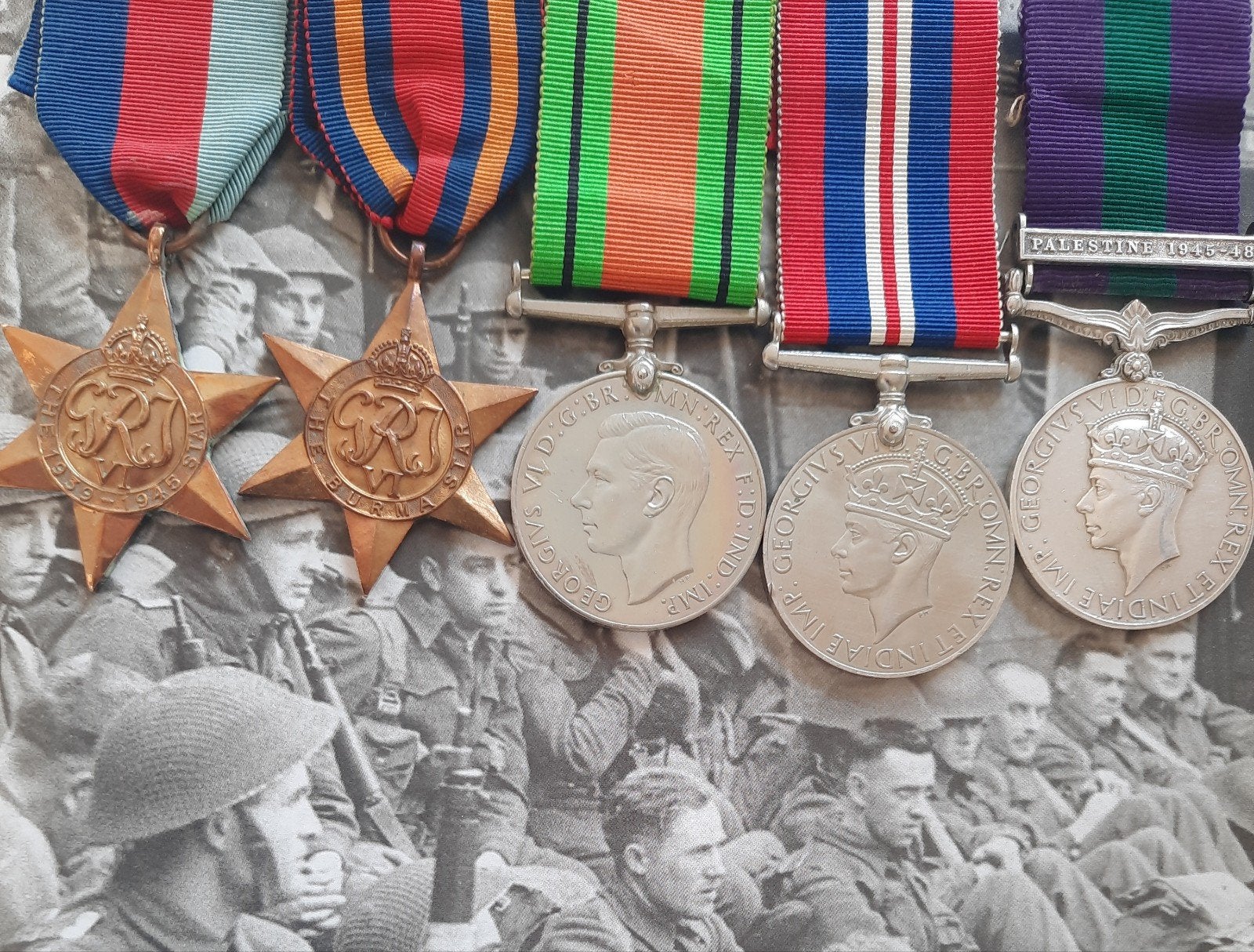 Medaille bar WW2 groep ereteken op naam medal, Ophalen of Verzenden, Lintje, Medaille of Wings