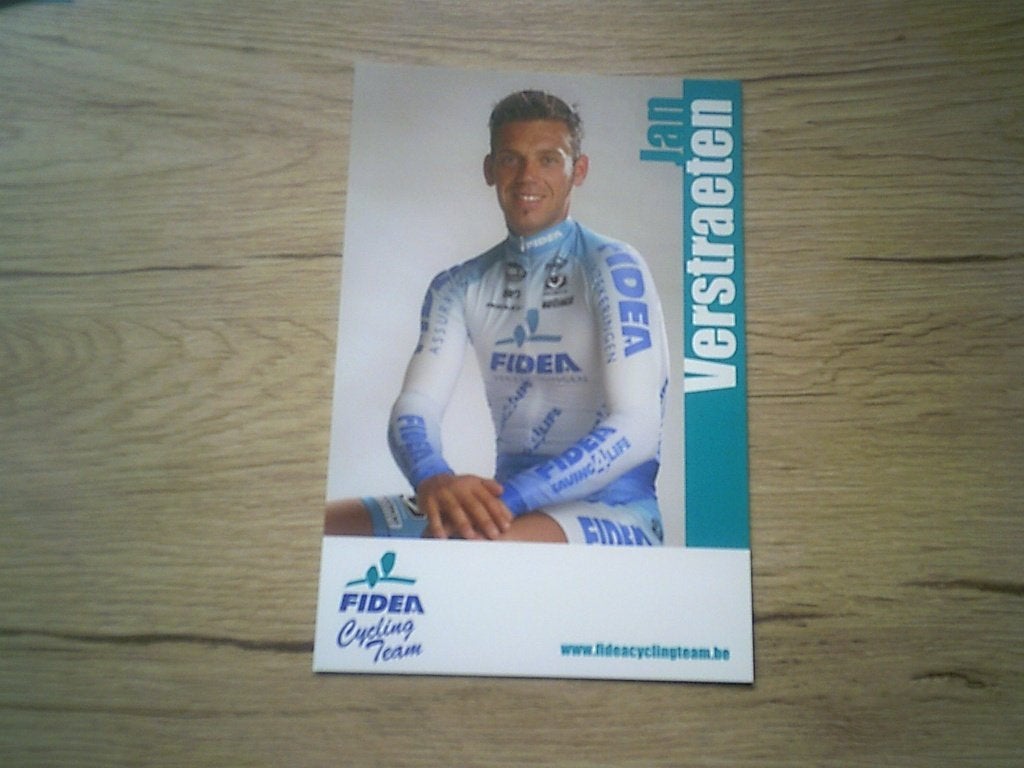 LIER: Wielrenner Jan Verstraeten - Cycling Team Fidea, Ophalen of Verzenden, 1980 tot heden, Ongelopen, Sport en Spel