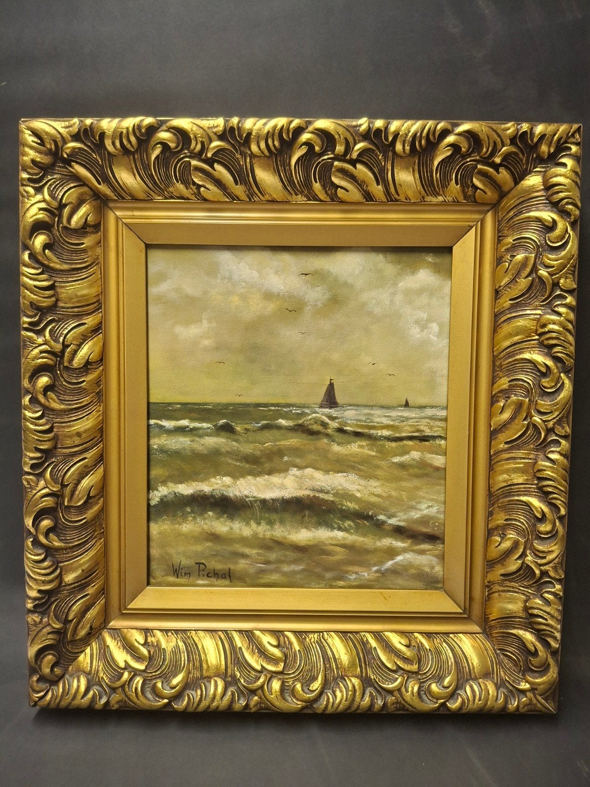 Schilderij zeezicht Wim Pichal, Enlèvement ou Envoi