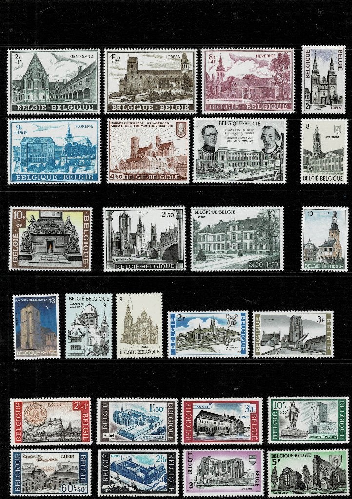 EUROPA BELGIË ARCHITECTUUR 50 POSTZEGELS POSTFRIS - ZIE SCAN, Ophalen, Postfris, Postfris, Overig