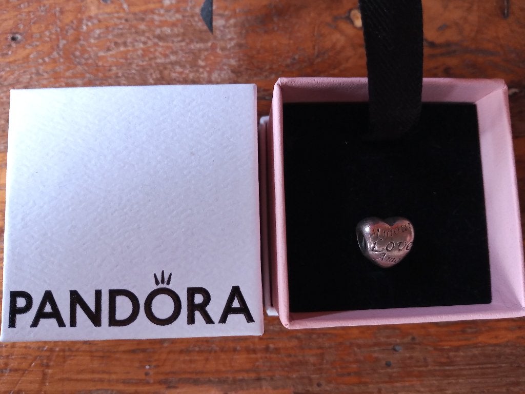 Charm Pandora Language of Love, Bijoux, Sacs & Beauté, Enlèvement ou Envoi, Comme neuf, Argent, Pandora