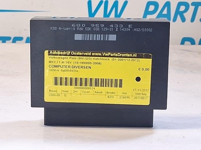 Ordinateur divers d'un Volkswagen Polo, Volkswagen, -, 3 mois de garantie, Utilisé