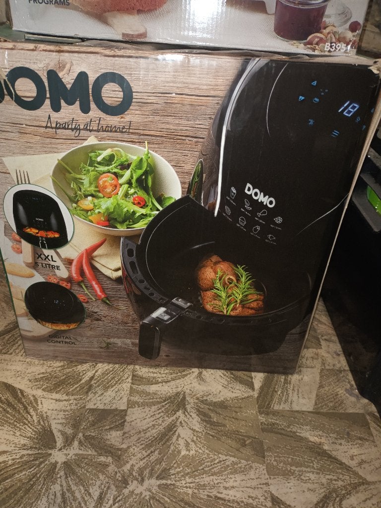 DOMO Friteuse dely-fryer air chaud 5l, Electroménager, Enlèvement, Neuf, Friteuse à air XXL, 1500 grammes ou plus