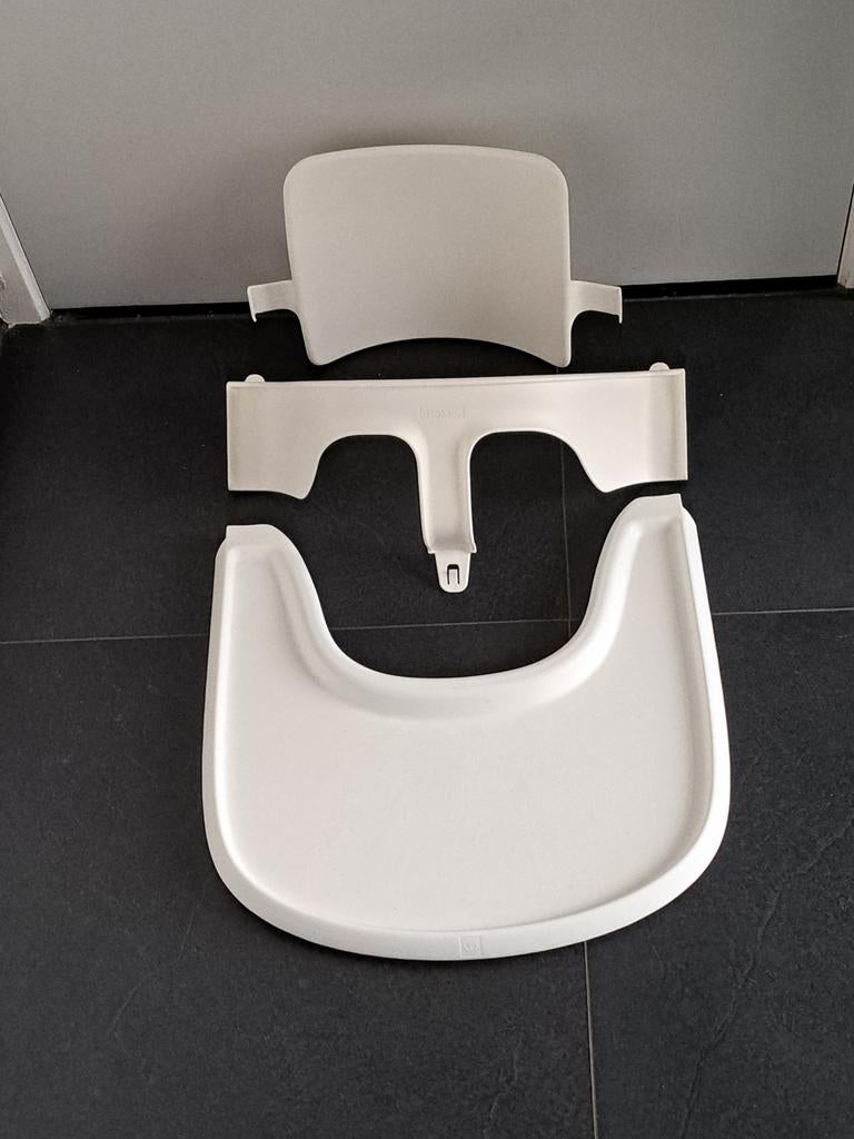 Stokke Tripp Trapp originele babyset en tafelblad, Enfants & Bébés, Chaises pour enfants, Comme neuf, Chaise évolutive, Coulissant