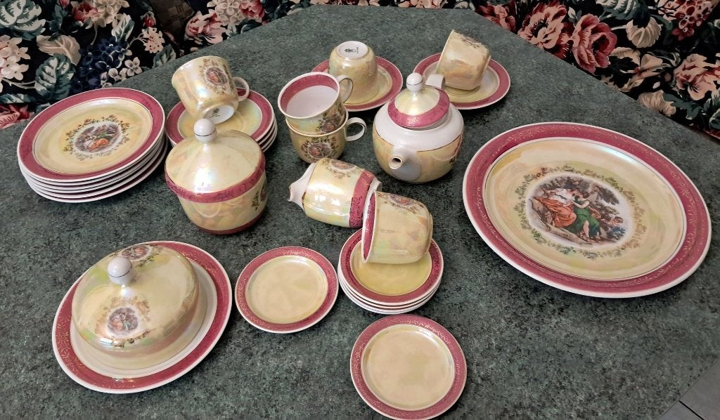 Schitterende 29 delige gouden koffie thee dessert service, Ophalen of Verzenden