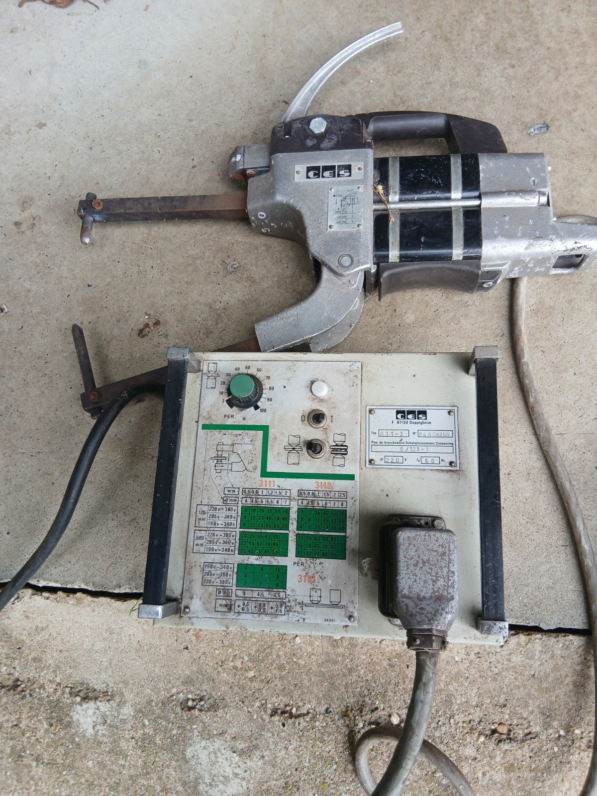 soudeuse 220v, Enlèvement