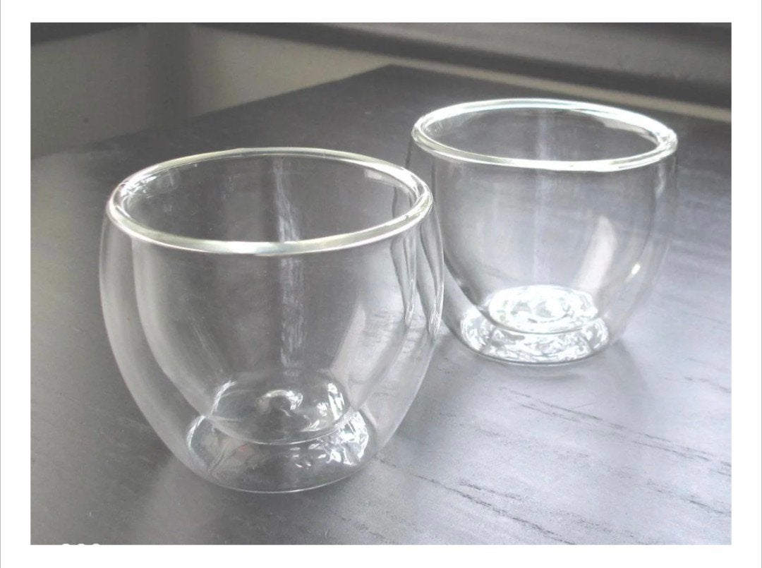 Verres  à double paroi borosilicate / café, Enlèvement, Comme neuf, Verres et Verres à shot