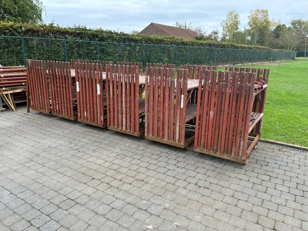 200m2 stelling met stalen vloeren cat.6., Doe-het-zelf en Bouw, Ophalen, Zo goed als nieuw, Gevelsteiger, 5 meter of hoger