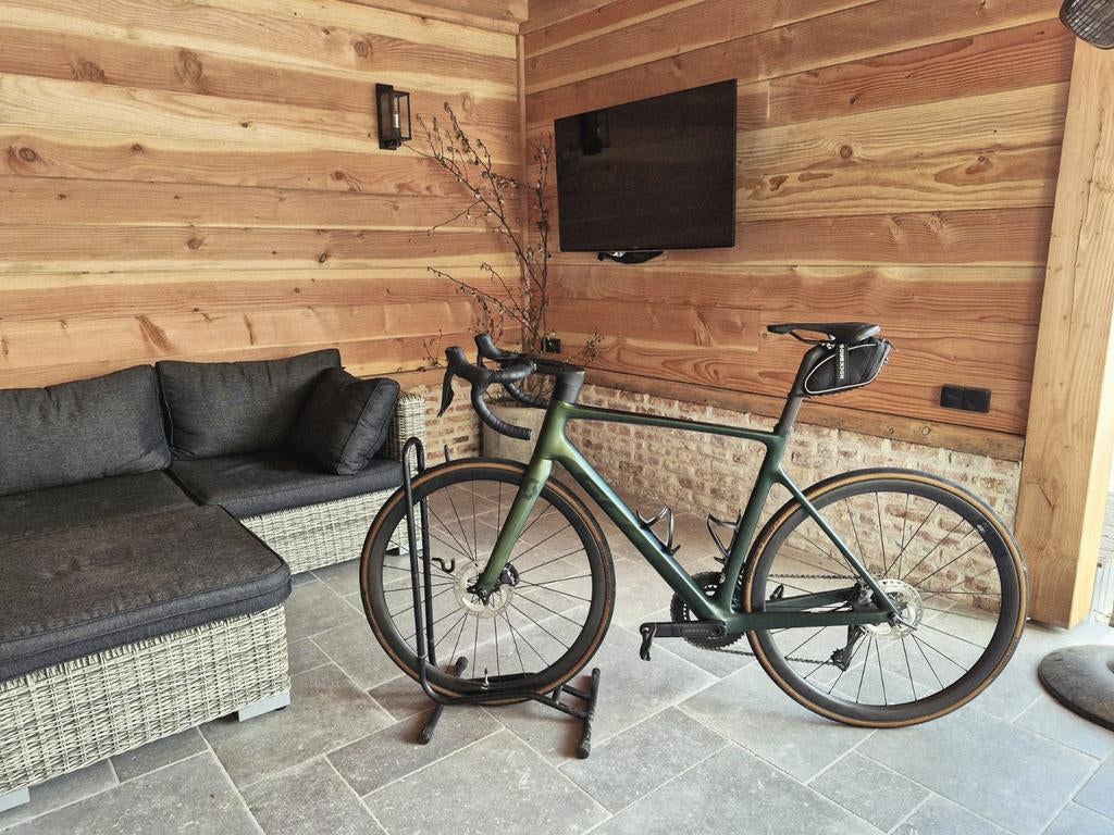 Scott Addict RC 15 – Komodo Green–maat 56 + Vermogensmeter, Autres marques, Comme neuf, Enlèvement, 53 à 57 cm