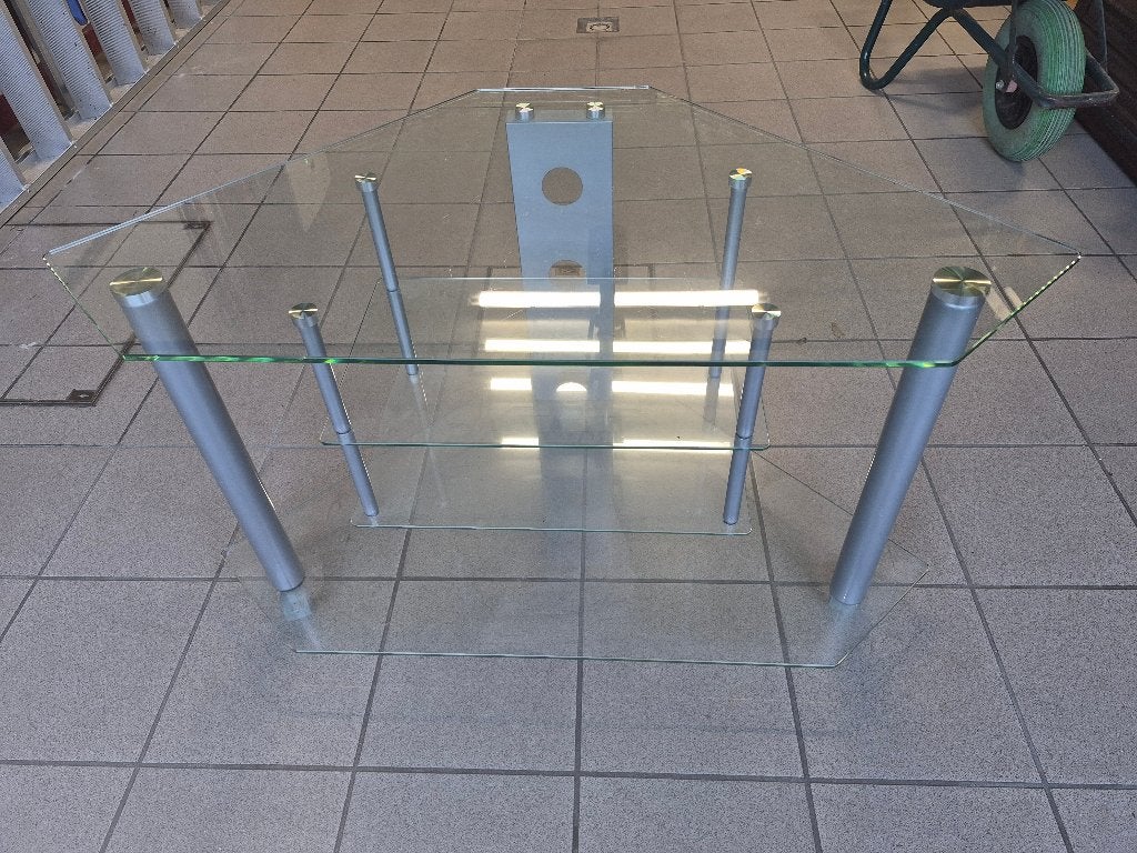 Meuble TV en verre, 25 à 50 cm, Moins de 100 cm, Verre, Enlèvement