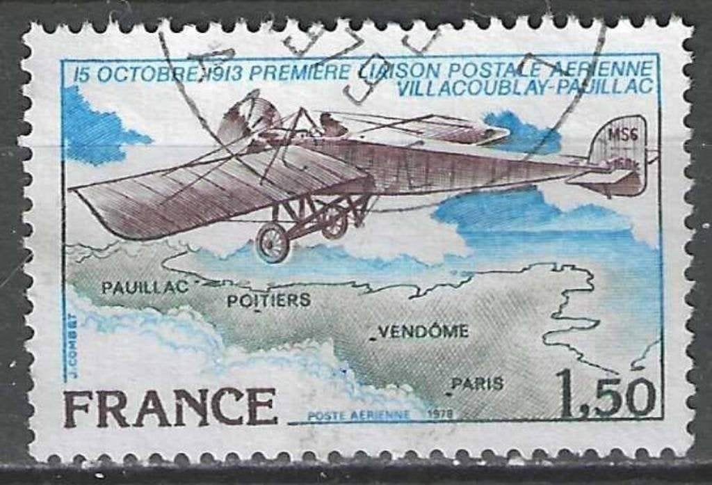 Frankrijk 1978 - Yvert 51PA - 65 jaar Postvluchten (ST), Verzenden, Gestempeld