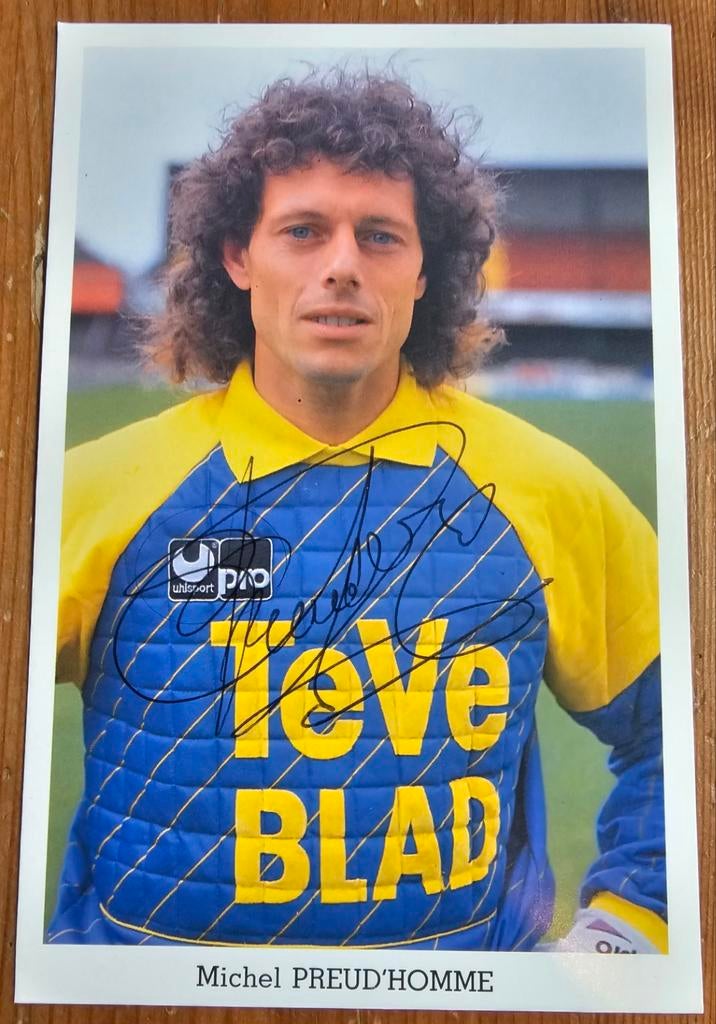 1989 Preud'homme KV Mechelen Spelerskaart handgesigneerd!, Verzamelen, Ophalen of Verzenden, Zo goed als nieuw, Spelerskaart