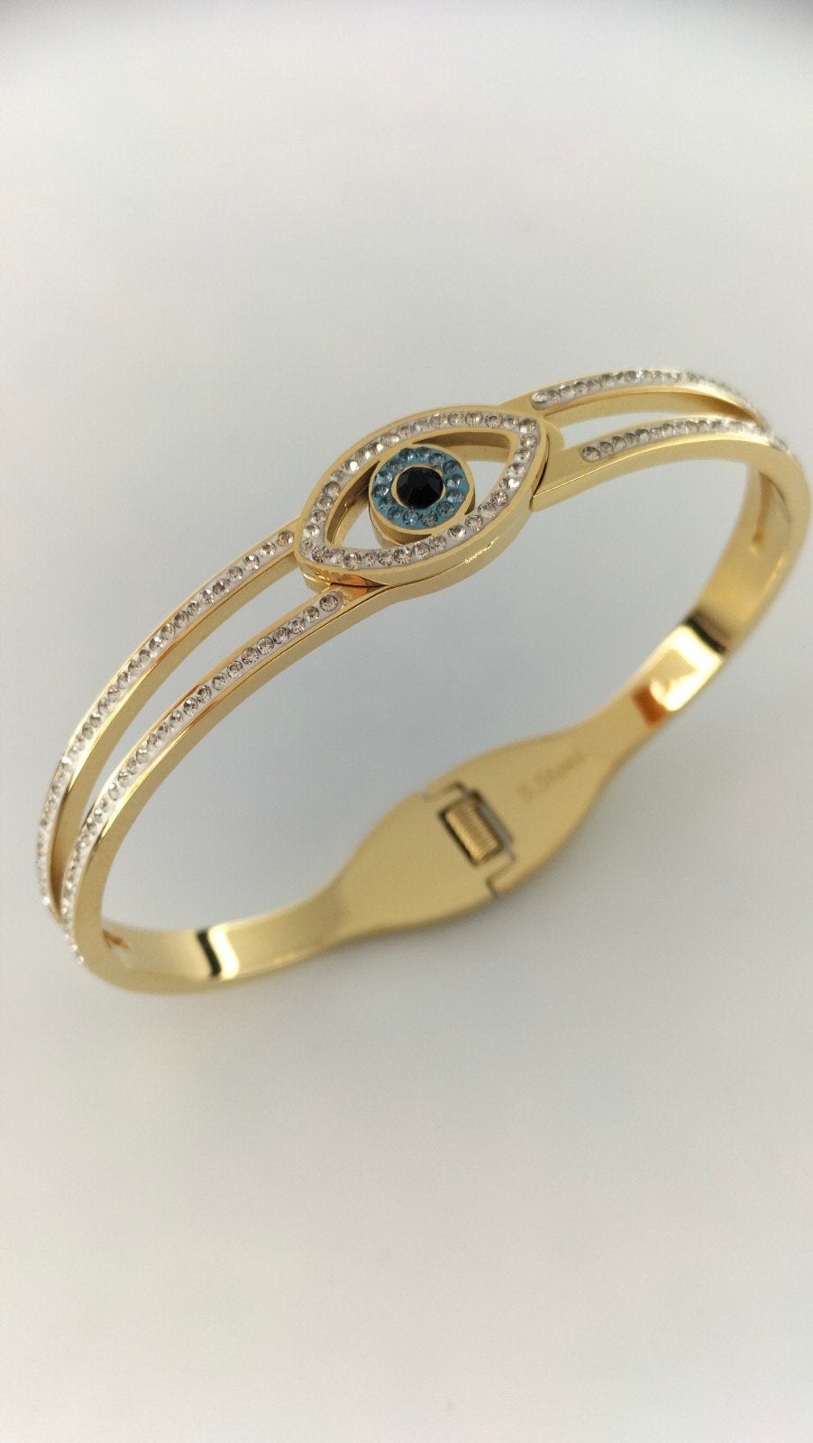 Bracelet oeil bleu, Bijoux, Sacs & Beauté, Bagues, Enlèvement ou Envoi, Bleu, Avec strass