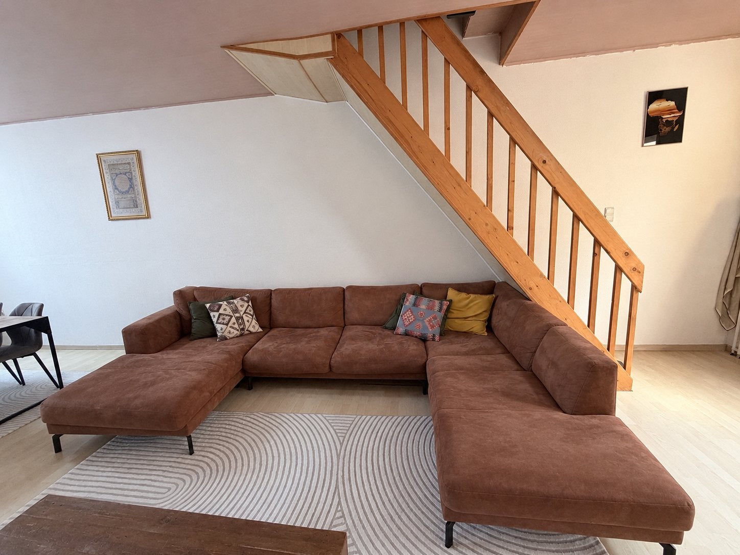 U salon zetel, Huis en Inrichting, Ophalen, Gebruikt, Stof, U salon