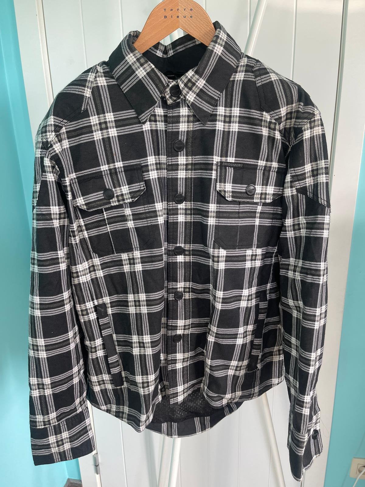 heren motorhemd van flanel in houthakkersstijl, Kleding | Heren, Overhemden, Ophalen of Verzenden, Nieuw, Blauw, Halswijdte 39/40 (M)