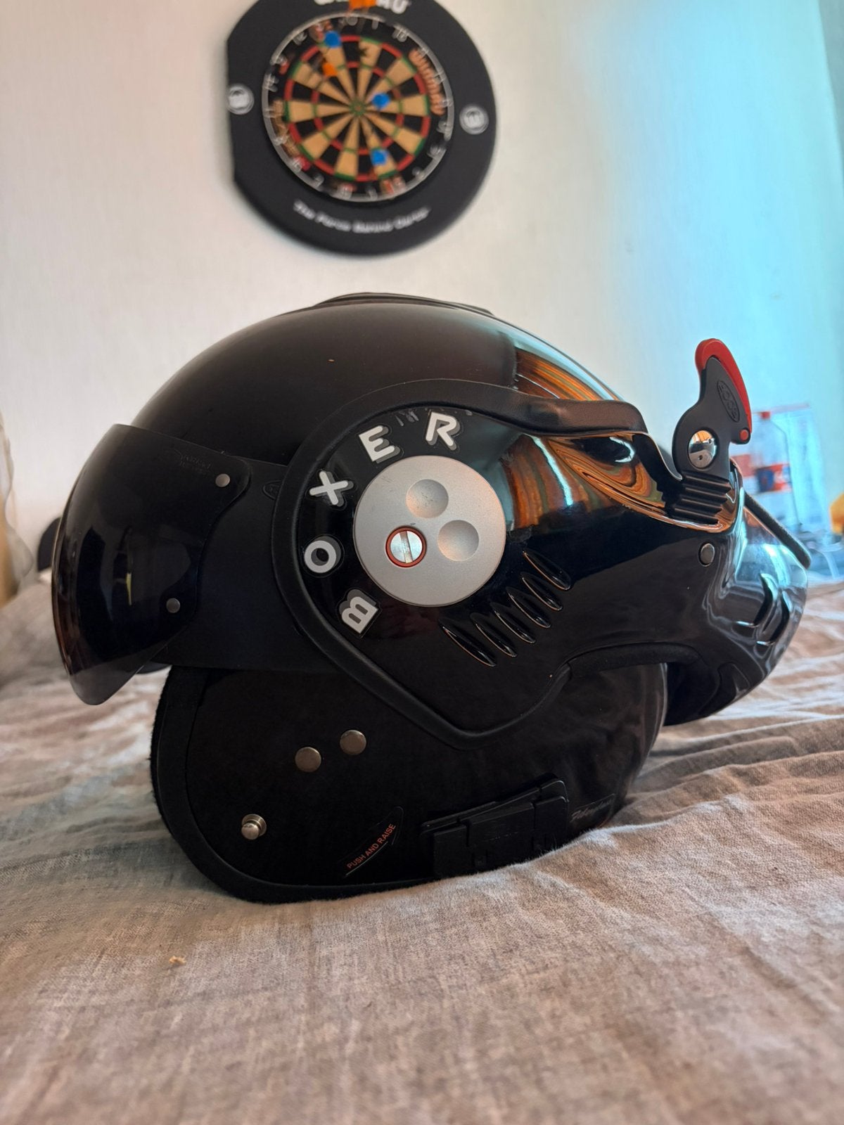 Roof boxer helm, Fietsen en Brommers, Brommerhelmen, Ophalen, Zo goed als nieuw