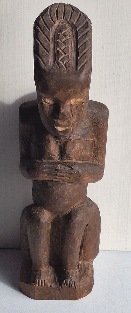 Belle statue - sculpture africaine ! Souvenir d'Afrique, Antiquités & Art, Bois, Enlèvement ou Envoi, Brun, Fait main