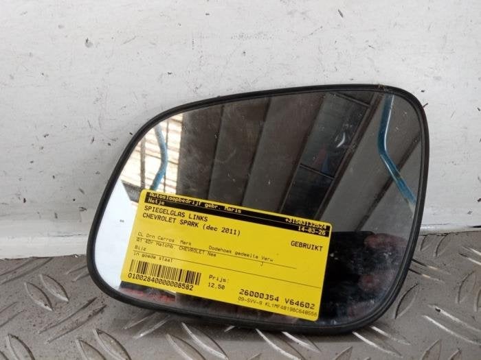Glace rétroviseur gauche d'un Chevrolet Spark, Autos : Pièces & Accessoires, -, 3 mois de garantie, Utilisé, -
