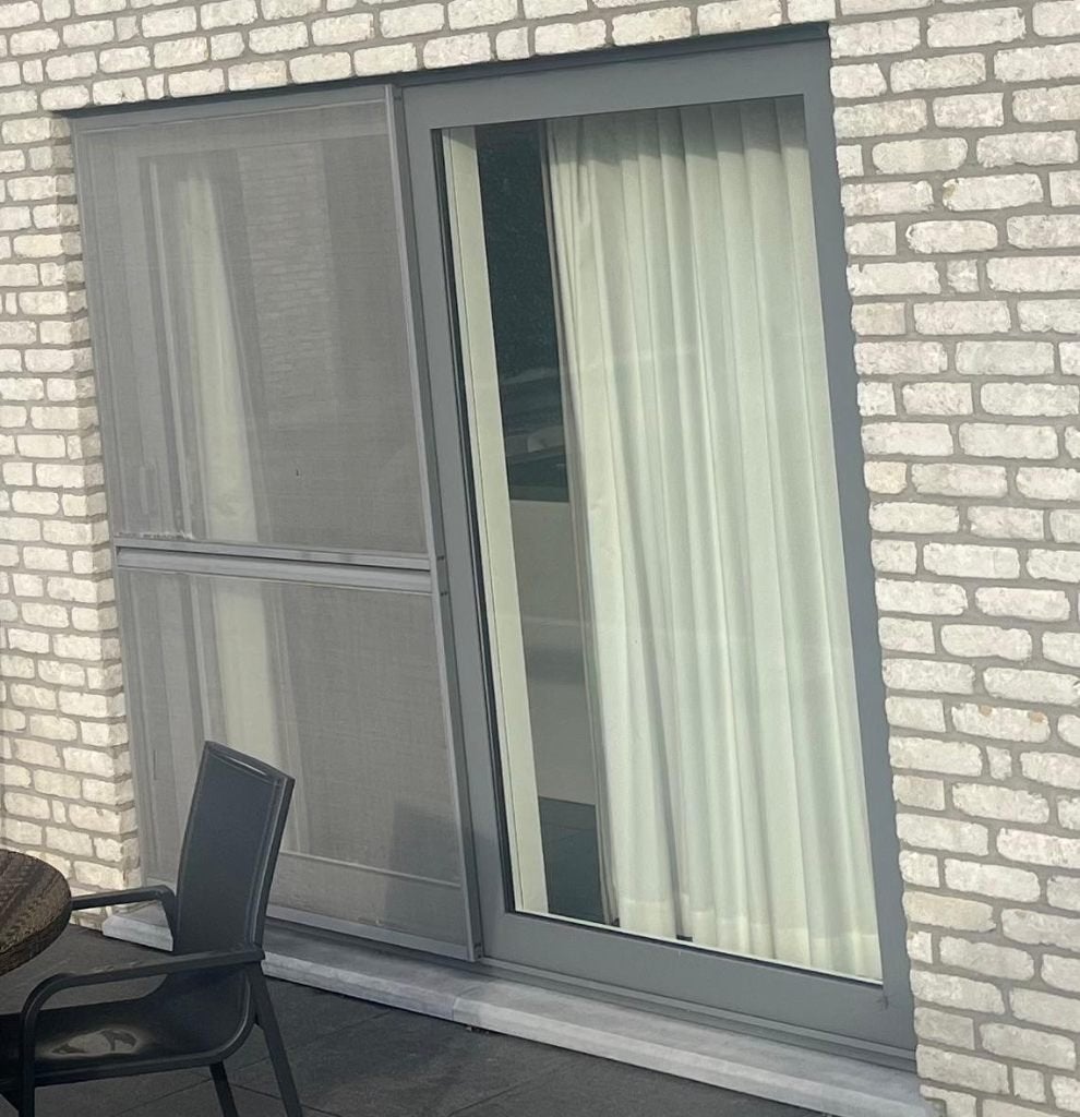 2x  alu Schuifraam, Doe-het-zelf en Bouw, Ophalen, Aluminium, Zo goed als nieuw, 150 tot 225 cm