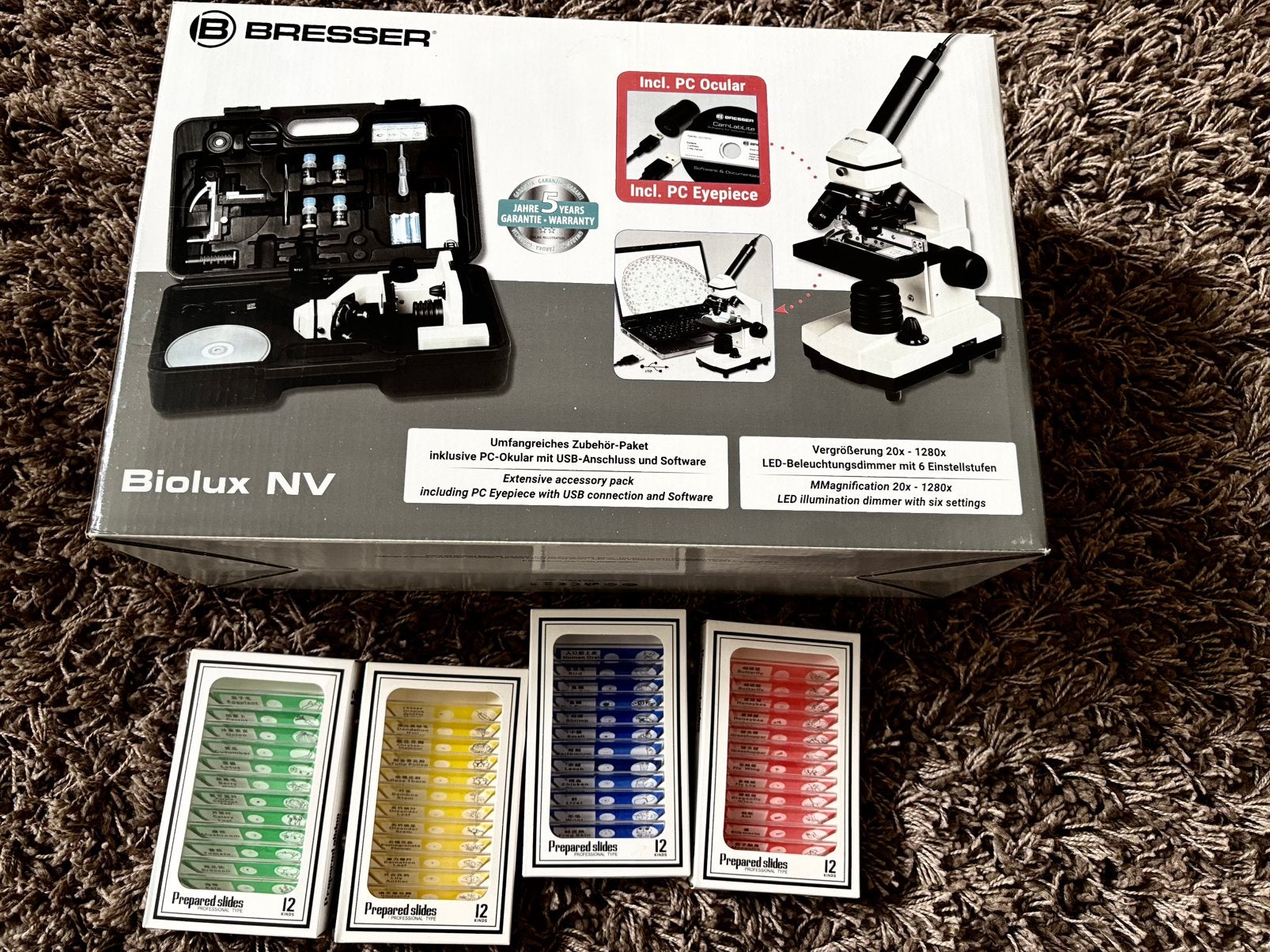 Bresser Optics NV 20X-1280X, Ophalen of Verzenden, Zo goed als nieuw, 1000x of meer