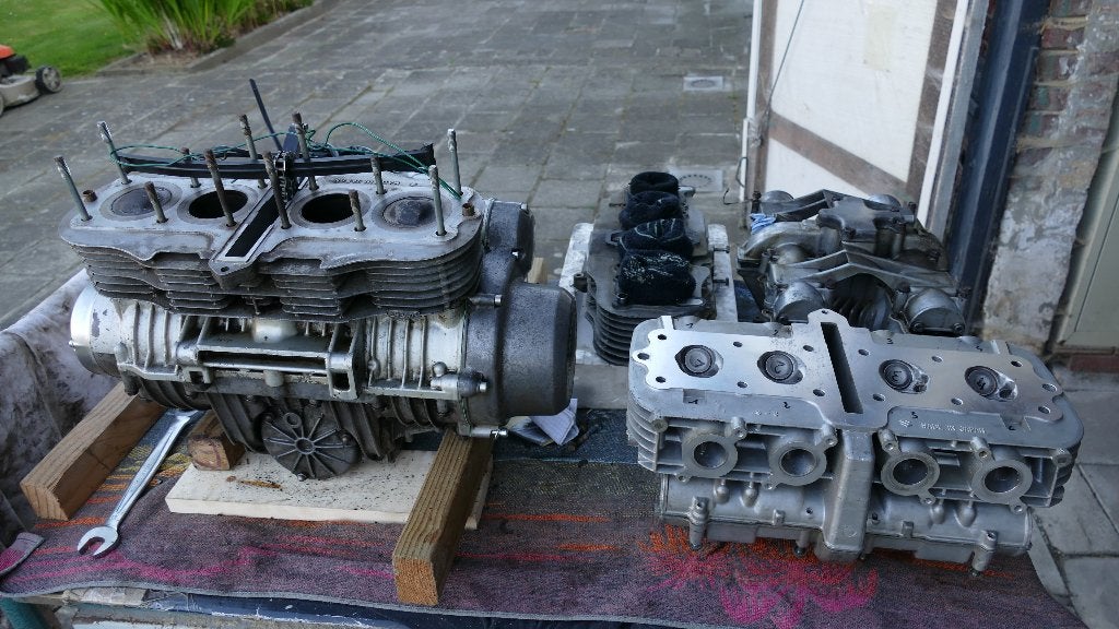 Suzuki GS500-550 motorblok 4 cilinder, Motoren, Ophalen, Gebruikt
