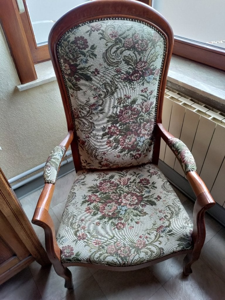 Fauteuil Voltaire, Ophalen, Gebruikt, Hout