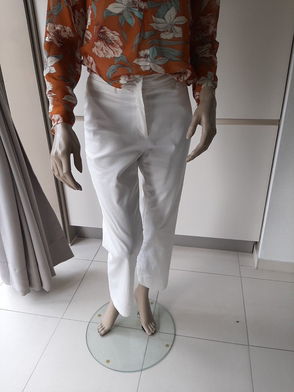 Witte lange broek  Di Bari, Ophalen of Verzenden